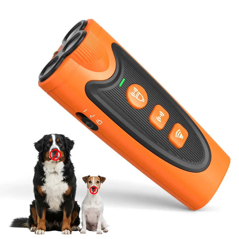 Dog Bark Deterrent Device, 3X Ultrasonic anti Barking, 4 Training Modes 23 FT Range Barks No More Indoors Outdoors Behavior Correct Safe & Humane Rechargeable Compact Bark Control for Dogs