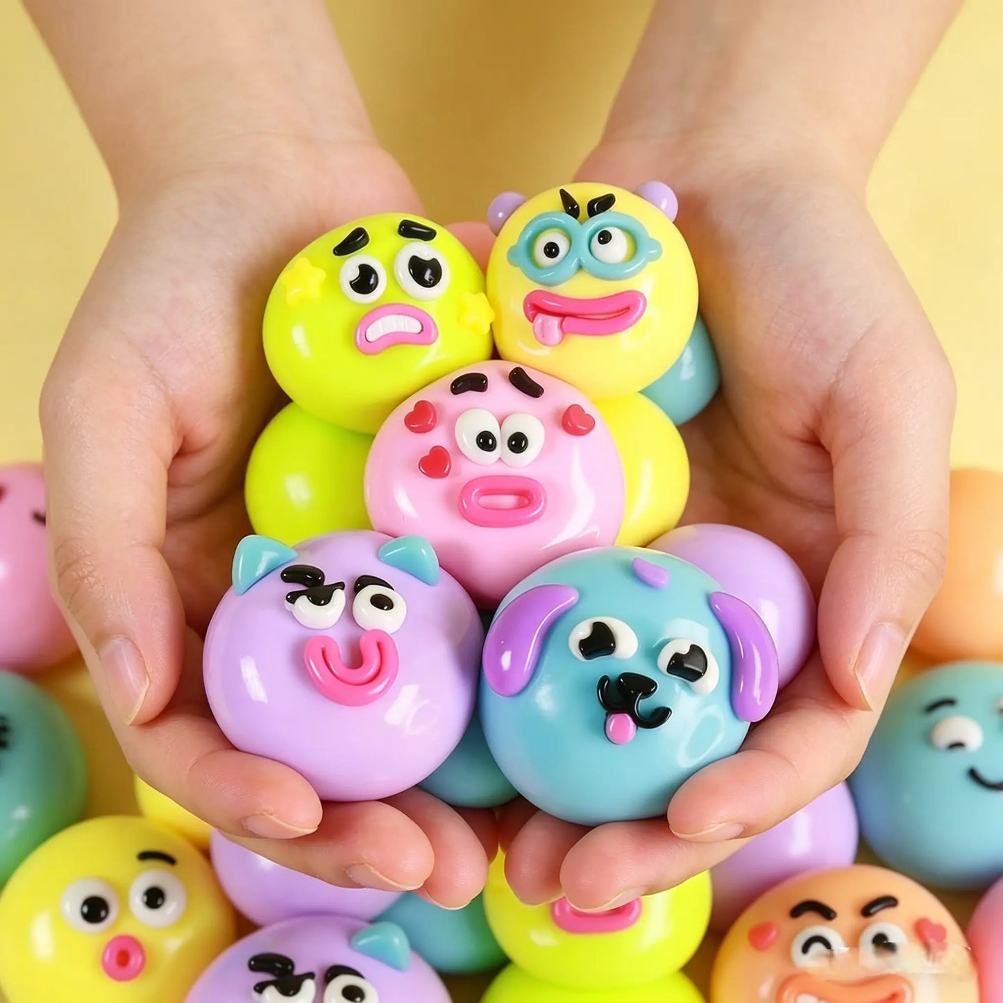 Smushers Squishy Cutie Toy - Multisensory Stress Relief Dog Face Swap Toy Made from Safe Maltose Material, Portable and Ideal for Anxiety Relief and Party Favors