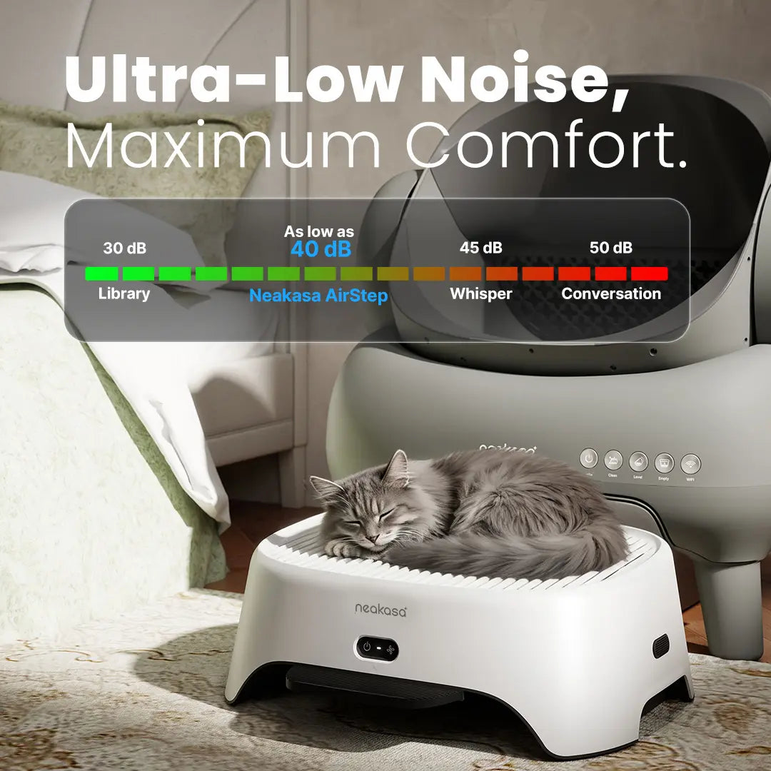 Neakasa Airstep Pet Air Purifier with Three Modes for Odor, Dust, and Pet Hair Control, Compatible with M1 Plus / M1 Lite and Most Automatic and Traditional Litter Boxes