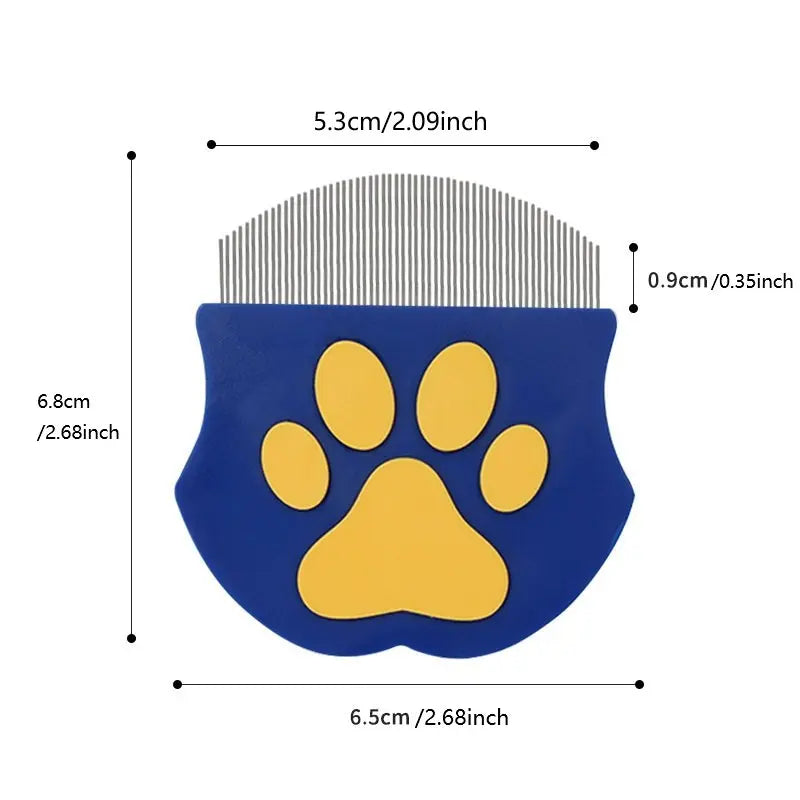 Pet Grooming Comb for Dogs and Cats - Mini Face Brush for Shedding Control and Flea Removal, Essential Pet Care Tool