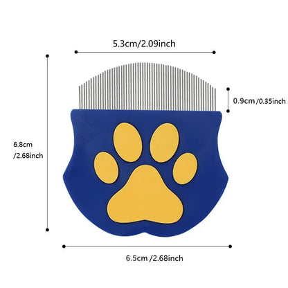 Pet Grooming Comb for Dogs and Cats - Mini Face Brush for Shedding Control and Flea Removal, Essential Pet Care Tool