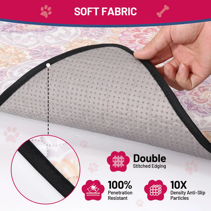 Reusable Dog Pee Pads - 2-Pack: Highly Absorbent, Waterproof, Leak-Proof, Non-Slip Design for Training, Playpens, Crates, Sofas, Cars, Beds, and More (Machine Washable)
