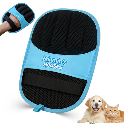 Minmin's House Advanced Pet Hair Removal Glove for Cats and Dogs - Upgraded Five-Finger Electrostatic Design, Reusable Magic Brush Tool for Effective Hair Removal on Laundry, Couches, Carpets, and Car Seats