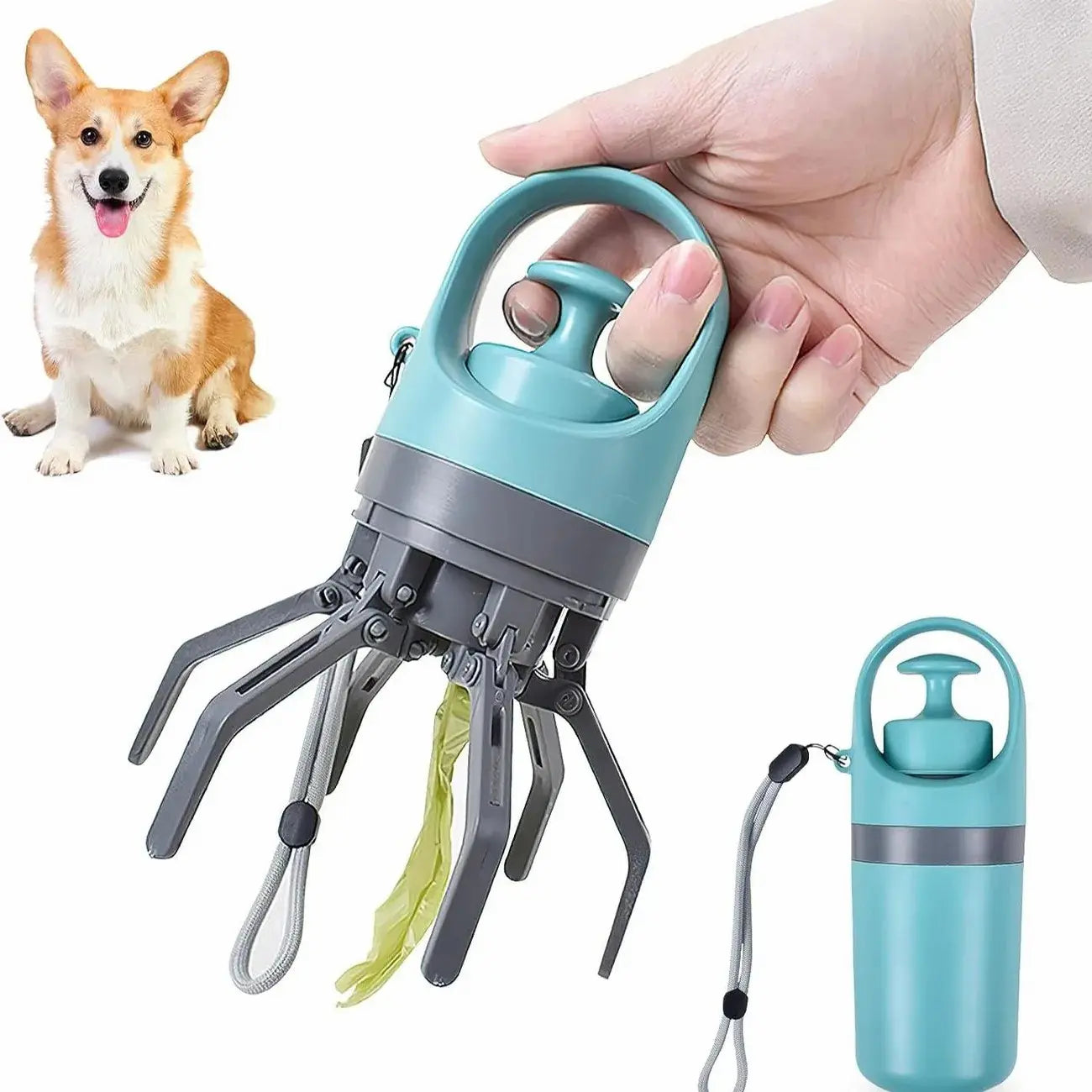 UFORU Portable Pet Poop Scooper with 6 Count Dog Waste Bag Holder & Dispenser for Outdoor Use Compact Design Essential Pet Supplies#Summervibes