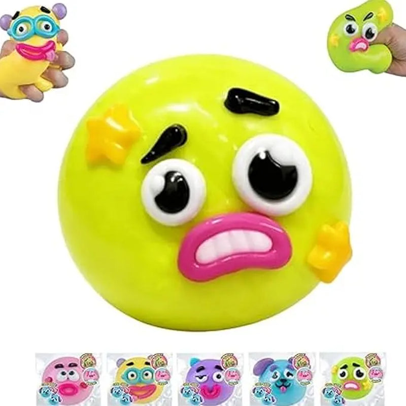 Smushers Squishy Cutie Toy - Multisensory Stress Relief Dog Face Swap Toy Made from Safe Maltose Material, Portable and Ideal for Anxiety Relief and Party Favors