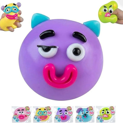 Smushers Squishy Cutie Toy - Multisensory Stress Relief Dog Face Swap Toy Made from Safe Maltose Material, Portable and Ideal for Anxiety Relief and Party Favors