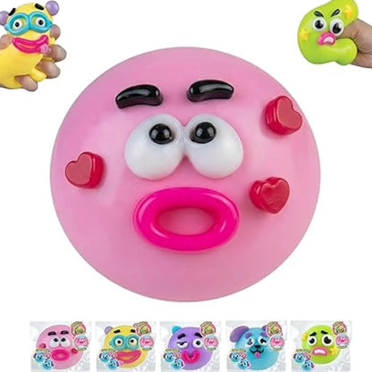 Smushers Squishy Cutie Toy - Multisensory Stress Relief Dog Face Swap Toy Made from Safe Maltose Material, Portable and Ideal for Anxiety Relief and Party Favors
