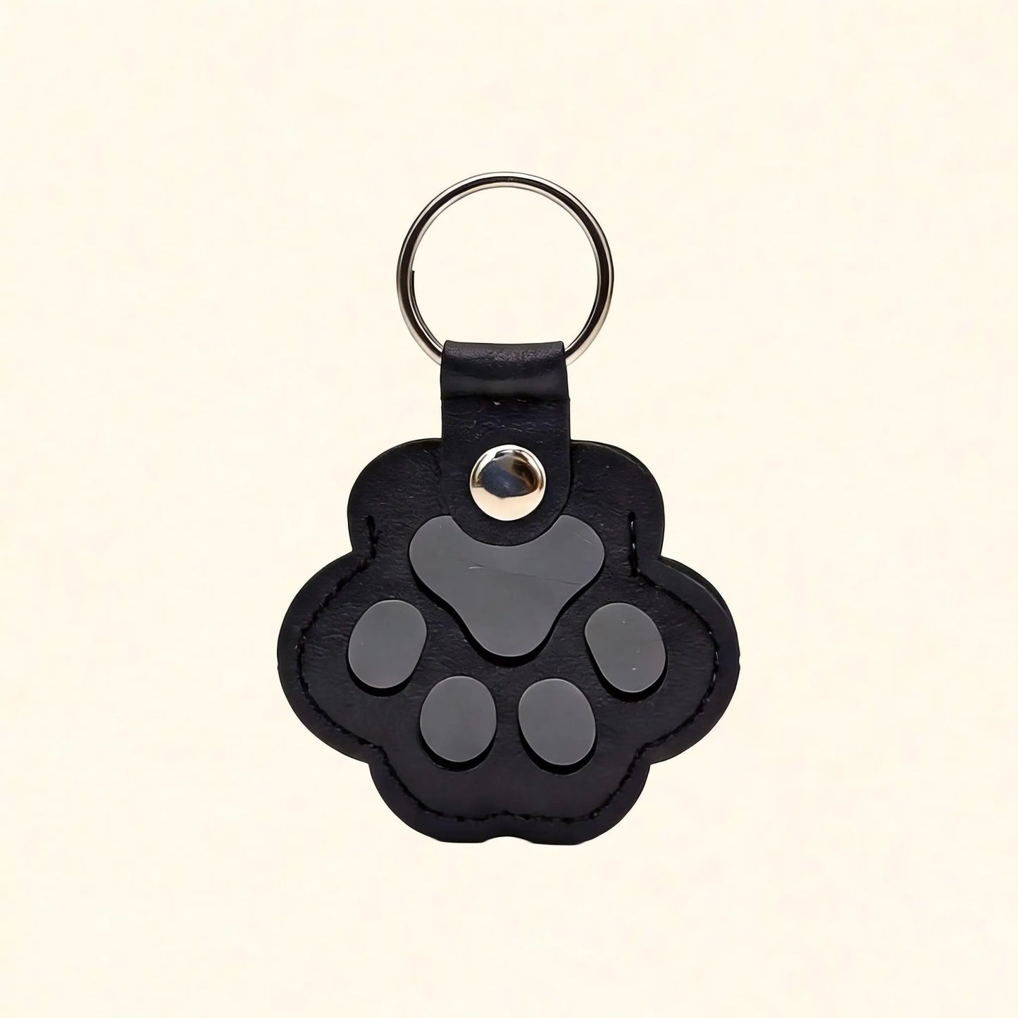 Pet Fur Keepsake Leather Keychain – Paw Memorial Charm for Dog & Cat Hair, Sympathy Gift for Pet Loss