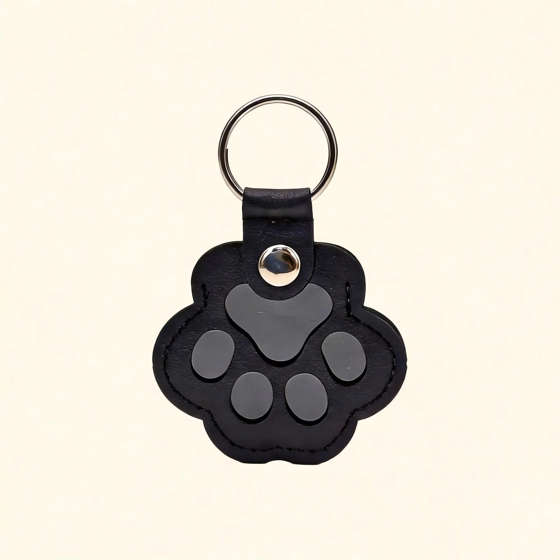 Pet Fur Keepsake Leather Keychain – Paw Memorial Charm for Dog & Cat Hair, Sympathy Gift for Pet Loss