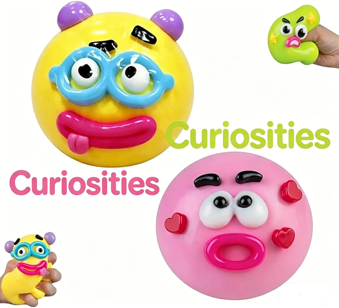 Smushers Squishy Cutie Toy - Multisensory Stress Relief Dog Face Swap Toy Made from Safe Maltose Material, Portable and Ideal for Anxiety Relief and Party Favors