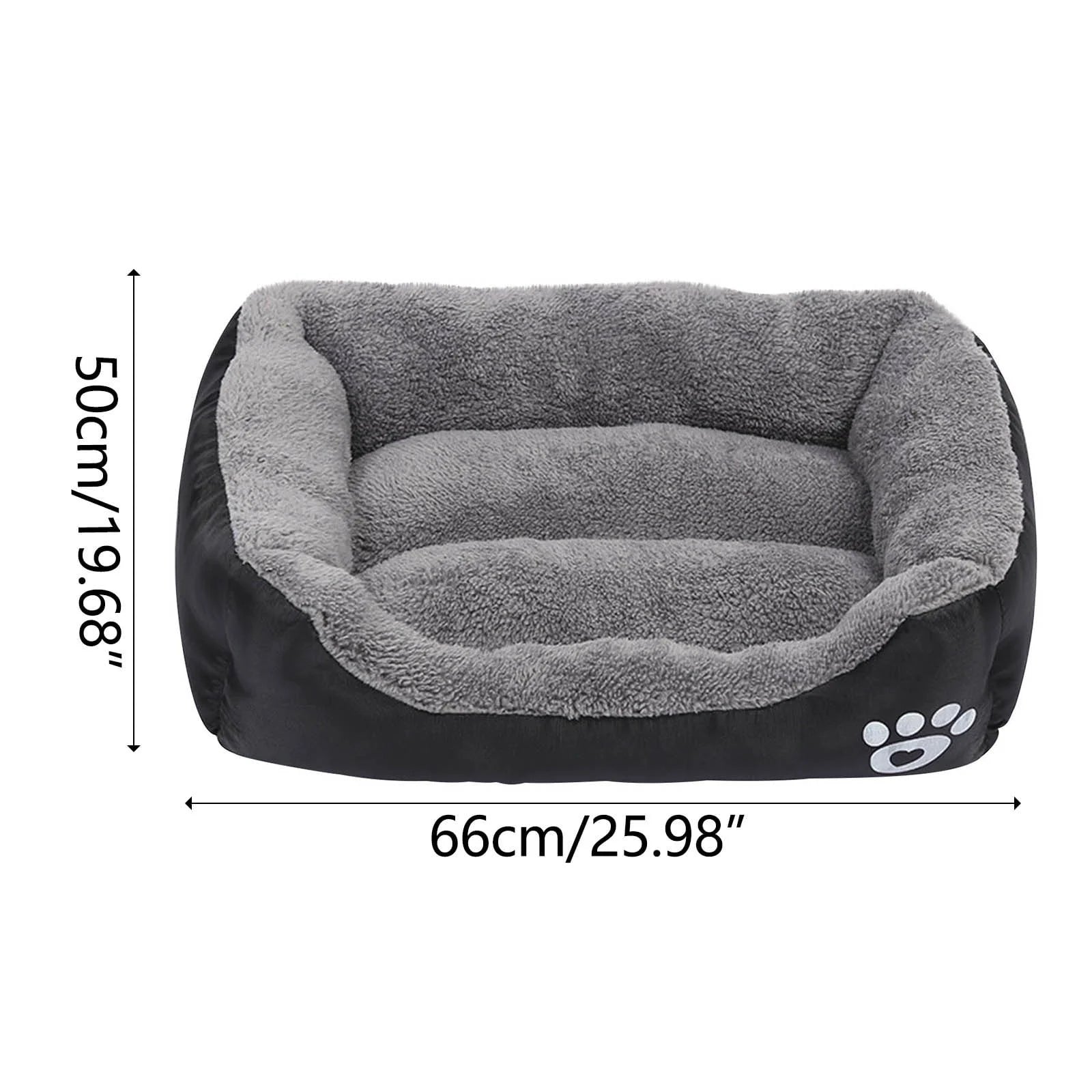 Rectangular Dog Cat Beds Mattress Washable Pads Room, Soft Winter Warm Plush Sleeping Pet Fleece Bed Mat for Small Doggy Kitten, Anti-Slip Waterproof Bottom