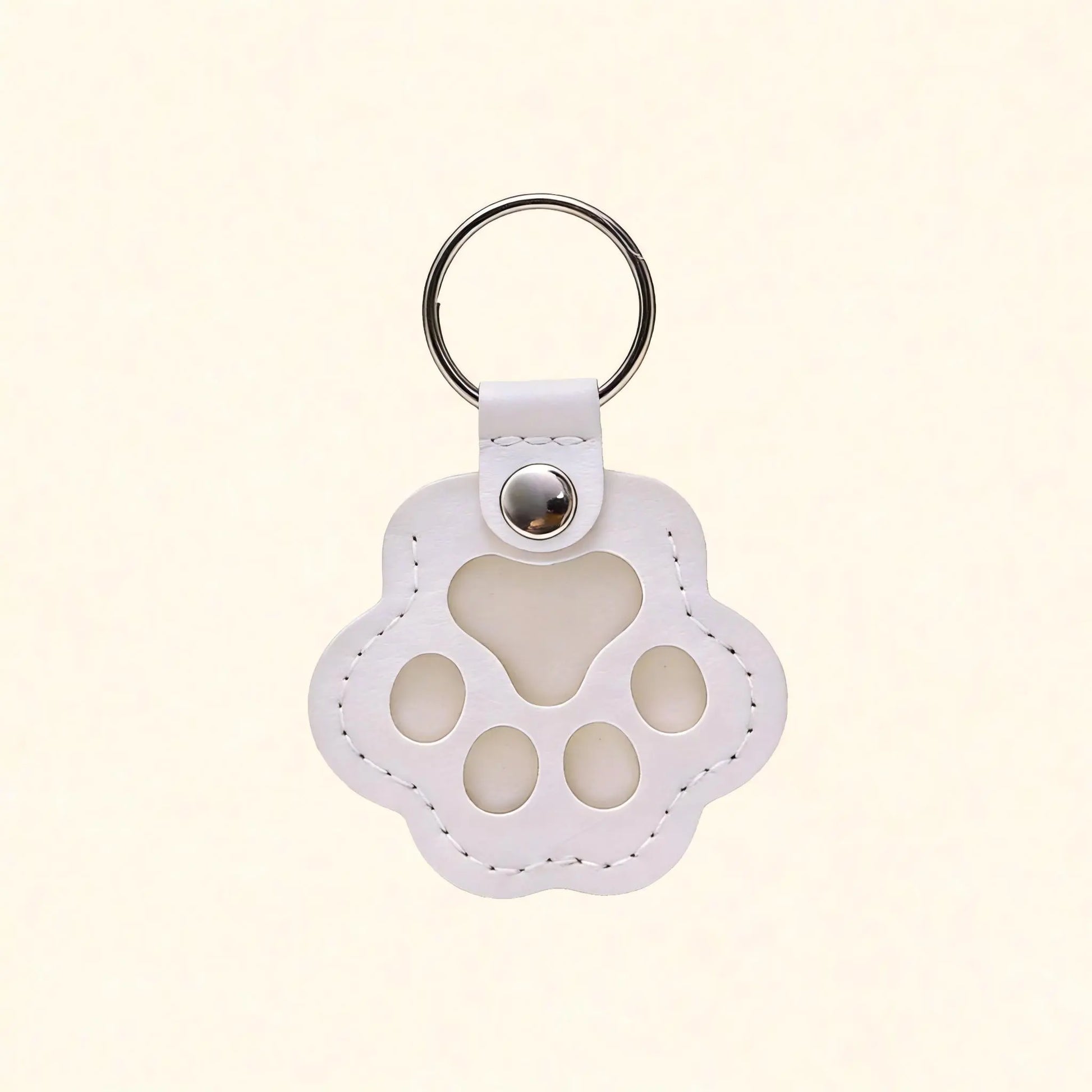 Pet Fur Keepsake Leather Keychain – Paw Memorial Charm for Dog & Cat Hair, Sympathy Gift for Pet Loss