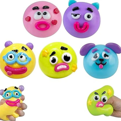 Smushers Squishy Cutie Toy - Multisensory Stress Relief Dog Face Swap Toy Made from Safe Maltose Material, Portable and Ideal for Anxiety Relief and Party Favors