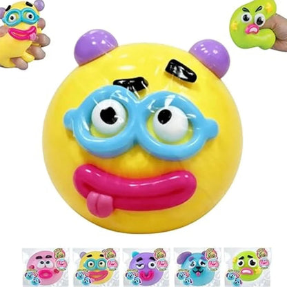 Smushers Squishy Cutie Toy - Multisensory Stress Relief Dog Face Swap Toy Made from Safe Maltose Material, Portable and Ideal for Anxiety Relief and Party Favors
