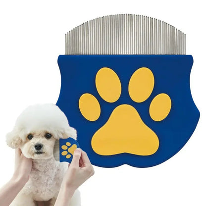 Pet Grooming Comb for Dogs and Cats - Mini Face Brush for Shedding Control and Flea Removal, Essential Pet Care Tool