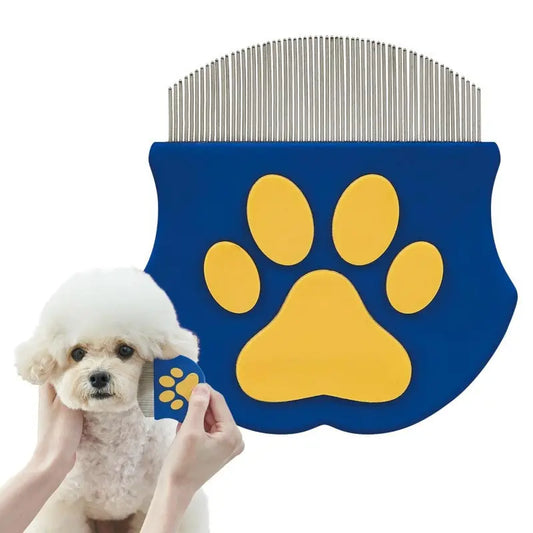 Pet Grooming Comb for Dogs and Cats - Mini Face Brush for Shedding Control and Flea Removal, Essential Pet Care Tool