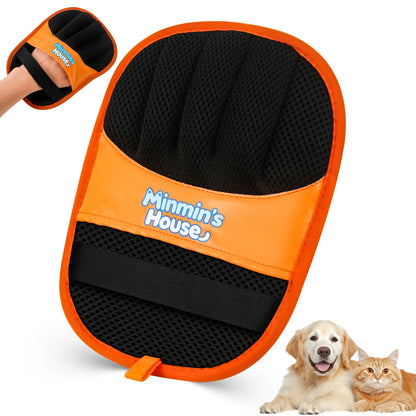Minmin's House Advanced Pet Hair Removal Glove for Cats and Dogs - Upgraded Five-Finger Electrostatic Design, Reusable Magic Brush Tool for Effective Hair Removal on Laundry, Couches, Carpets, and Car Seats