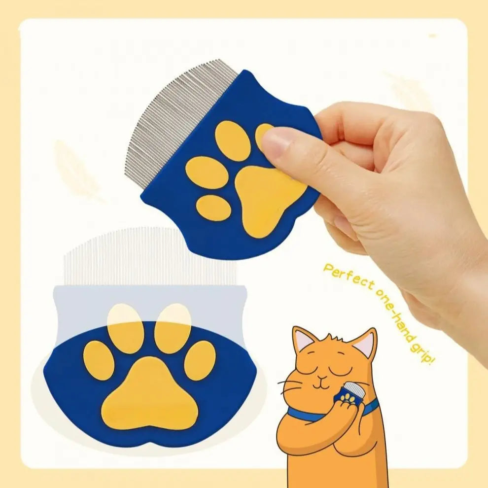 Pet Grooming Comb for Dogs and Cats - Mini Face Brush for Shedding Control and Flea Removal, Essential Pet Care Tool