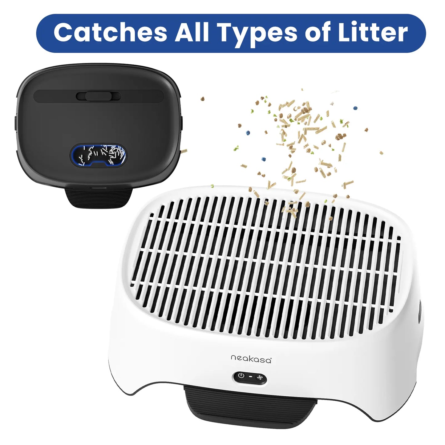 Neakasa Airstep Pet Air Purifier with Three Modes for Odor, Dust, and Pet Hair Control, Compatible with M1 Plus / M1 Lite and Most Automatic and Traditional Litter Boxes