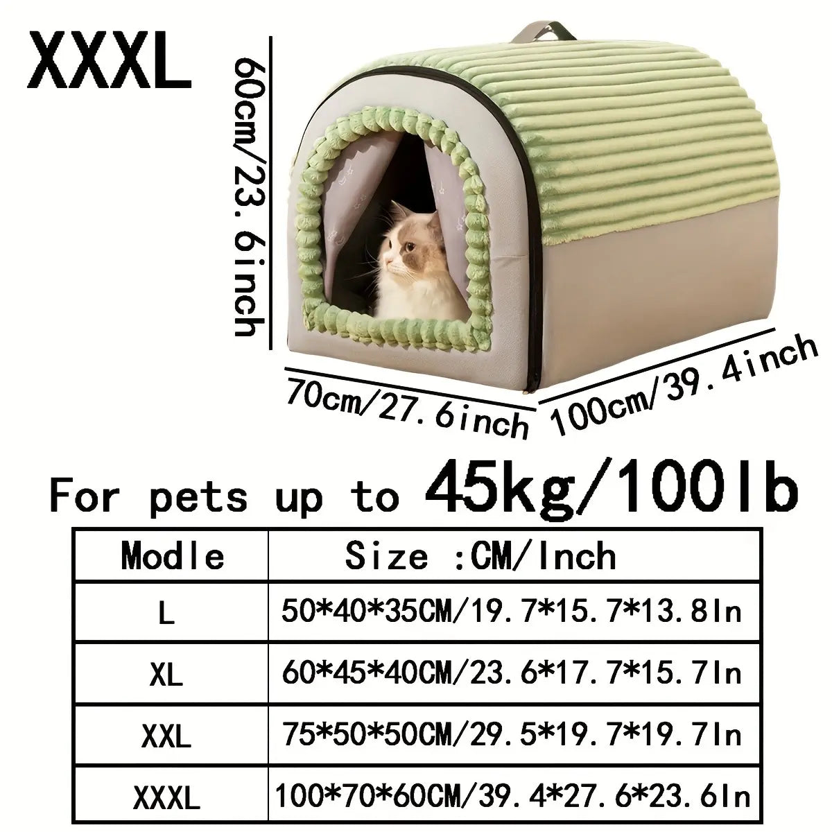Super Large Pet House, Soft and Comfortable, Multi-Functional, Suitable for All Seasons, Integrated Design of Dog Bed and Cat Hole, Warm and Removable, Shaped Beds