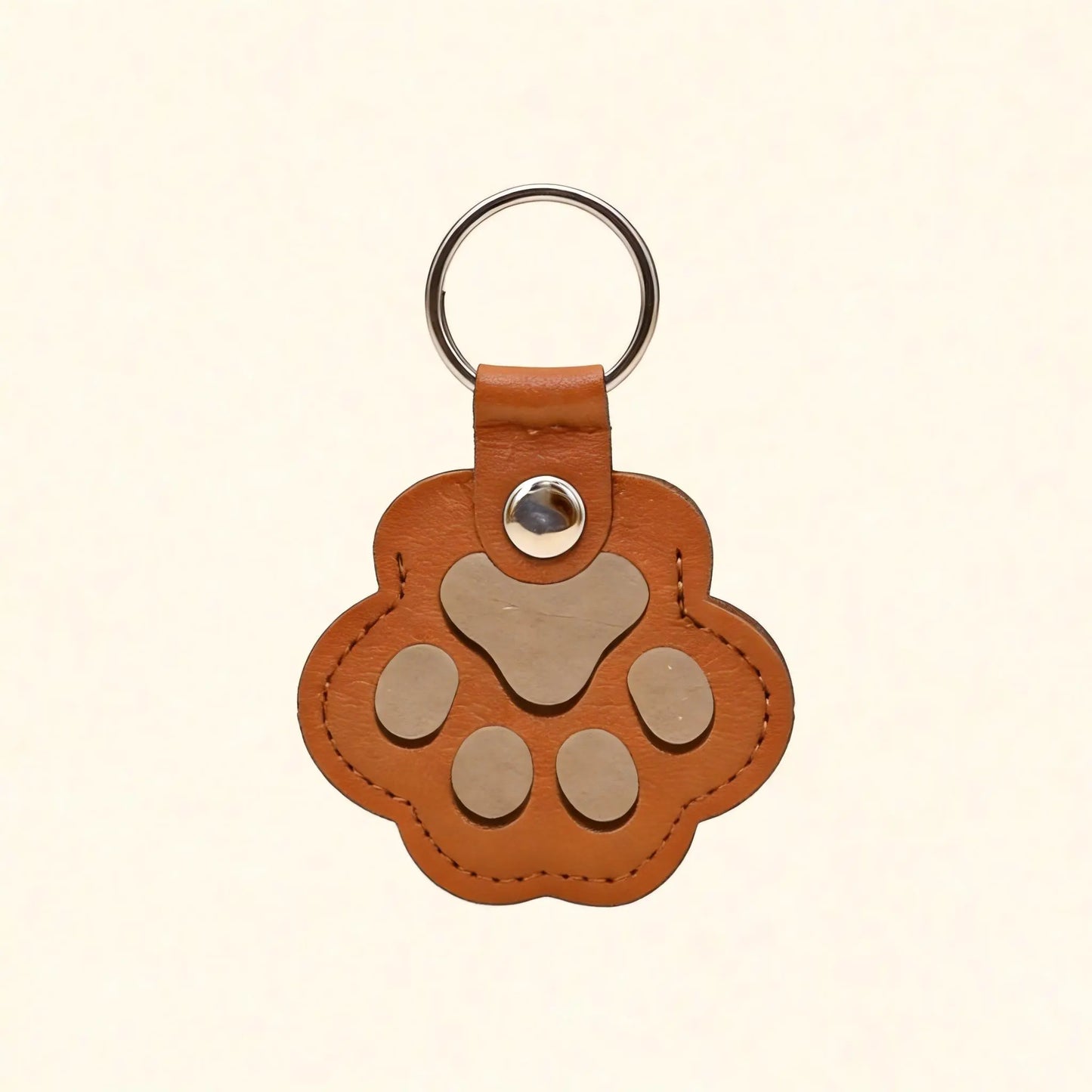 Pet Fur Keepsake Leather Keychain – Paw Memorial Charm for Dog & Cat Hair, Sympathy Gift for Pet Loss