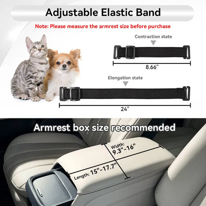 PETSFIT Center Console Dog Car Seat with 5-Year Warranty, Enhanced Safety Hooks and Tethers, Washable Cushion, Designed for Small Dogs up to 8 lbs (Grey)