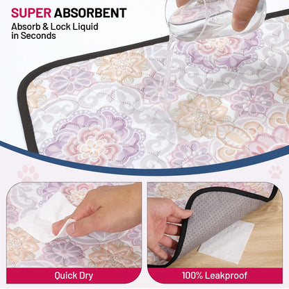 Reusable Dog Pee Pads - 2-Pack: Highly Absorbent, Waterproof, Leak-Proof, Non-Slip Design for Training, Playpens, Crates, Sofas, Cars, Beds, and More (Machine Washable)