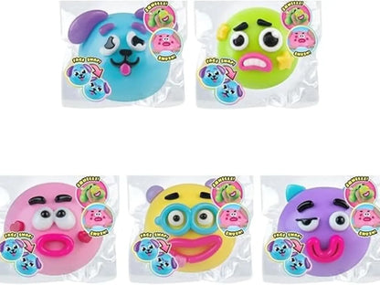 Smushers Squishy Cutie Toy - Multisensory Stress Relief Dog Face Swap Toy Made from Safe Maltose Material, Portable and Ideal for Anxiety Relief and Party Favors