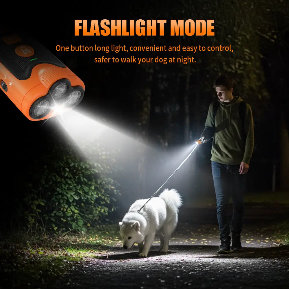 Dog Bark Deterrent Device, 3X Ultrasonic anti Barking, 4 Training Modes 23 FT Range Barks No More Indoors Outdoors Behavior Correct Safe & Humane Rechargeable Compact Bark Control for Dogs